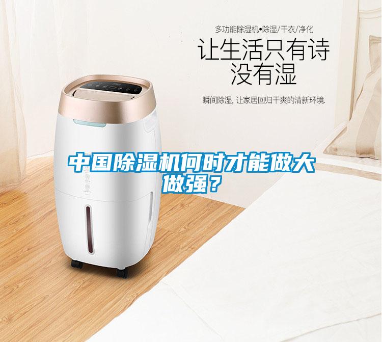 中國除濕機何時才能做大做強？