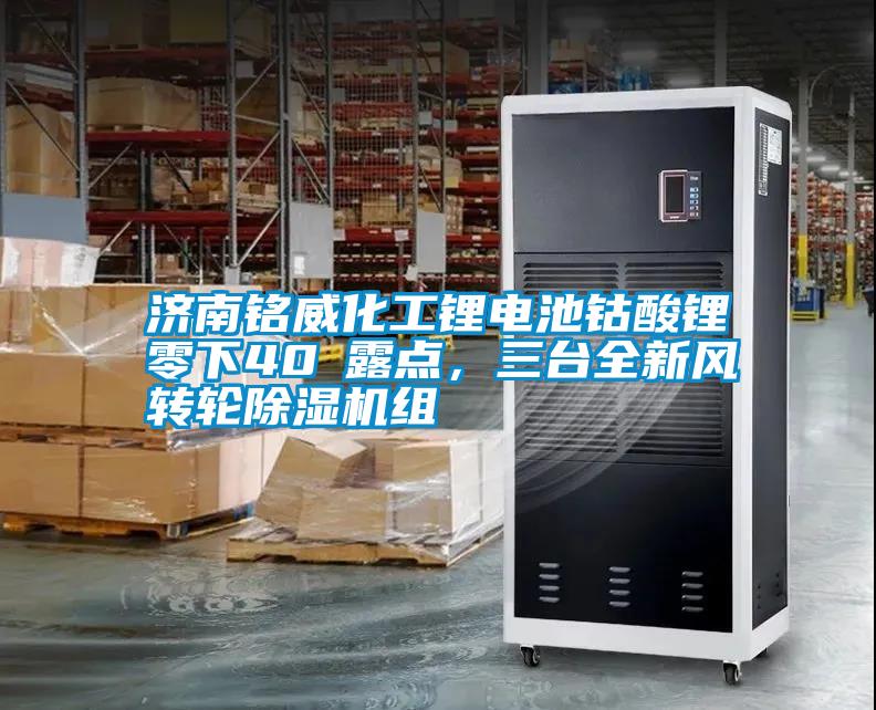濟(jì)南銘威化工鋰電池鈷酸鋰零下40℃露點，三臺全新風(fēng)轉(zhuǎn)輪除濕機組