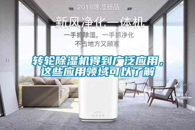 轉輪除濕機得到廣泛應用，這些應用領域可以了解