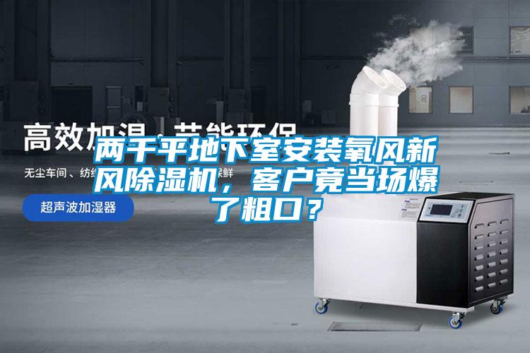兩千平地下室安裝氧風新風除濕機,客戶竟當場爆了粗口?