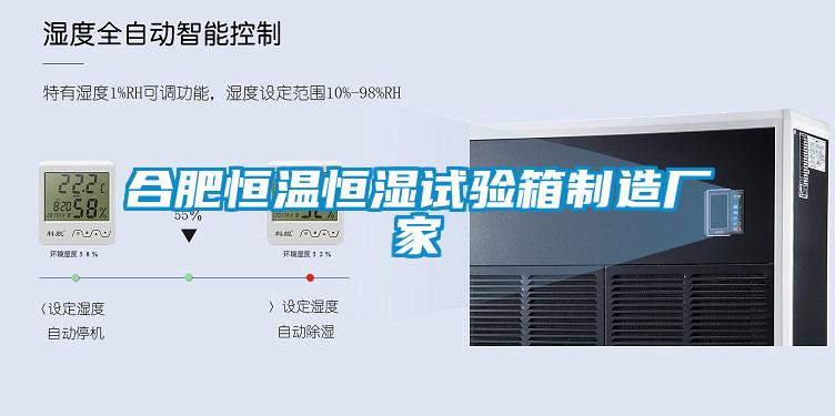 合肥恒溫恒濕試驗箱制造廠家