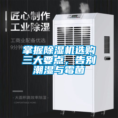 掌握除濕機選購三大要點，告別潮濕與霉菌