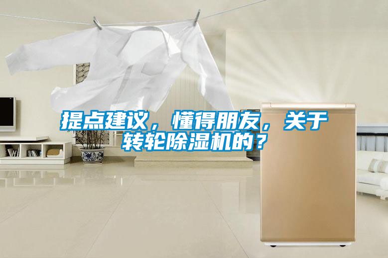 提點建議,懂得朋友,關于轉輪除濕機的?