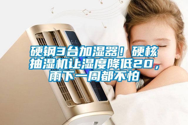 硬鋼3臺加濕器！硬核抽濕機讓濕度降低20，雨下一周都不怕